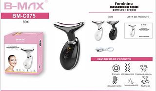 ￼Portátil Beleza Pele Firmeza Pescoço Led Vibração Fóton Levanta A Anti-Rugas Remover Massageador-bmax