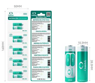 Bateria Pilha Alcalina 12v A23 Knup - Cartela C/ 5 Unidades —pelo knup