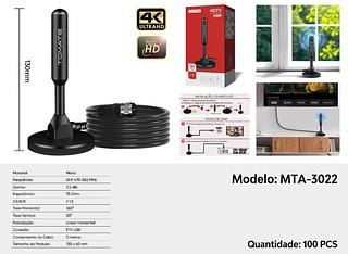 Antena tv Interna Tv Digital Máximo Alcance 3M—TOMATE
