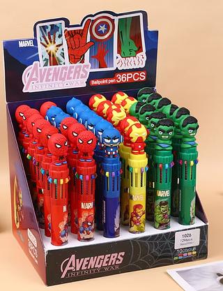 Caneta esferográfica 10 cores multicor，AVENGERS