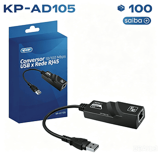 Conversor de Rede USB 2.0 RJ45 10/100 Mbps Knup