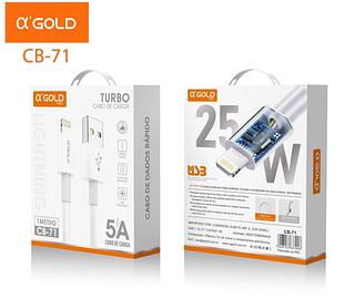 Cabo De Dados Celular Carga Usb 25w Turbo Para iPhone 1Metro