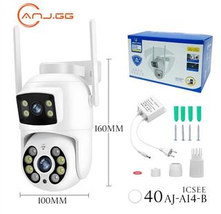 Cameras de Segurança WiFi Dupla Lente Áudio Bidirecional com Detecção de Movimento—iCSee