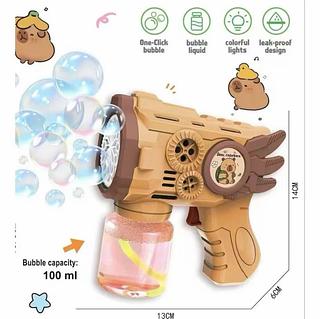 Brinquedo Maquina Bolha De Sabão Capivara Pistola Automatica, Fanwix