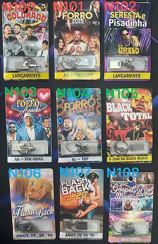 MINI pendriv materiais ferro com 600-1000musica