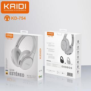 ￼Fone Bluetooth KRIDI BT 5.4, Grave Forte, Leve e Confortável, Modo Sem Fio/AUX