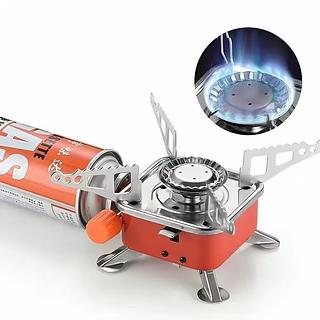 Fogareiro Portátil Fogão á Gás Ingnição Automática Camping Viagem Dobrável