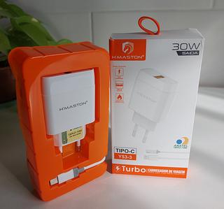 Carregador Completo TurboRápido H'maston 30w Type-c QC3.0