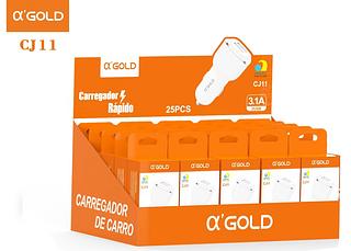 CARREGADOR VEICULAR 2 USB AGOLD 3.1A