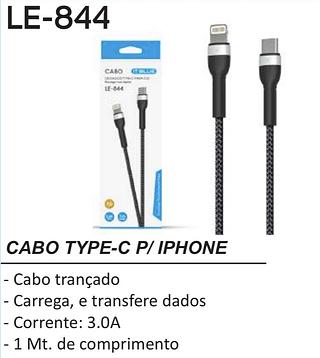 cabo celula 2.4A TYPE-C para IPHONE RECARGA RAPITO