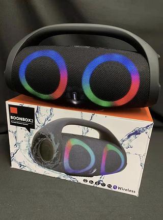 Alto-falante JBL Boombox 2 portátil com bluetooth LED 30cm