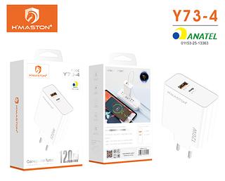 Carregador H'Maston 120W Carregamento Ultrarrápido-1USB+2PD