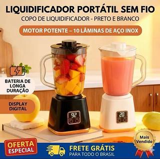 ￼Liquidificador Triturador Compacto para suco com Led - suco e frutas Bivolt 600ml—BP-6008