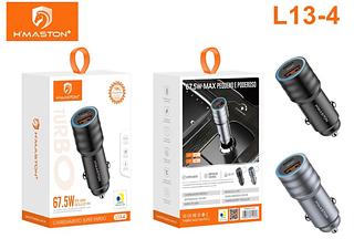 Fonte Carregador carro USB + Tipo-c 67.5w Hmaston