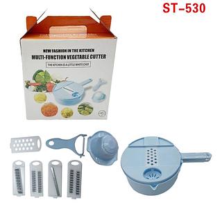 Kit Fatiador Ralador Cortador de Legumes Verduras Frutas Multifuncional Com Lâminas em Inox