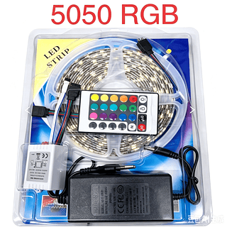Fita Led Rgb 5050 Rolo 5m Controle