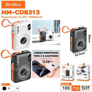 Power Bank Turbo com 2 cabos embutidos 10000mAh 22.5w-Original