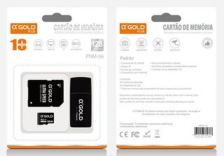 ￼Cartão de Memória Micro Sd 128Gb Original com Adaptador Sd para Celular Notebook Filmadora-AGOLD