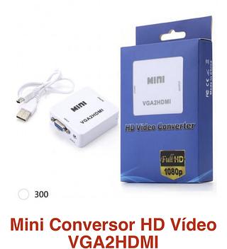 Mini Conversor Hd Vídeo Vga X Hdmi Vga2hdmi ( Vga Para Hdmi)