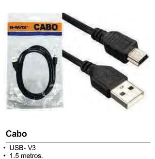 Cabo V3 1.5mt corosso Passa Dados Com Filtro - Usb-v3-1.5m