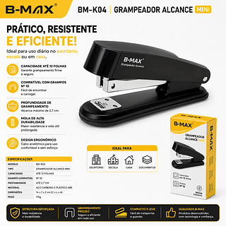 ￼ Mini Grampeador Alicate em Metal Para até 25 Folhas