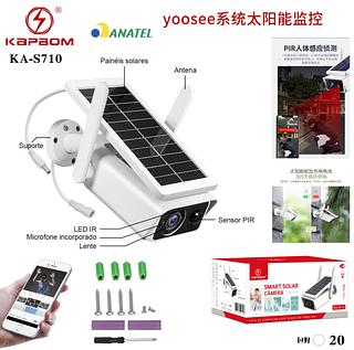 ￼Câmera De Segurança Wifi Energia Solar Ou Bateria Kapbom KA-S710