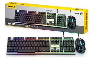 Kit Teclado E Mouse Rgb Luminoso Modo Gamer Robusto Bm-t13