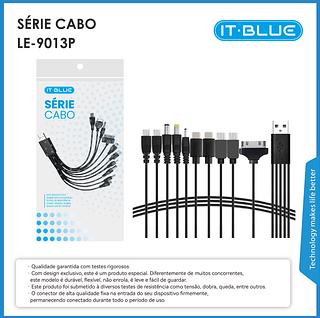 cabo usb com 10in1 conectores diferentes
