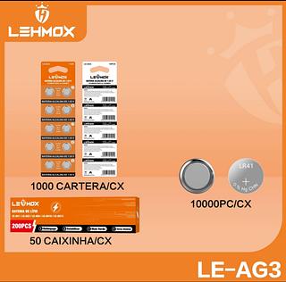 10pcs Pilha Bateria Botão Ag3 G3 Lr41 Lr376 392 Cartela