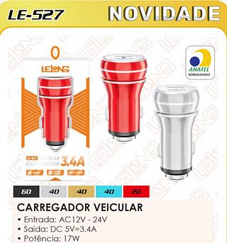 fonte 3.4a IT-BLUE ANATEL veicular LE-527