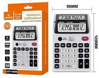 Calculadora Multifuncional Com Display Duplo 12 Dígitos LEY-1898