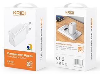 Fonte Carregador Entrada Tipo C Celular Turbo Gan 20w