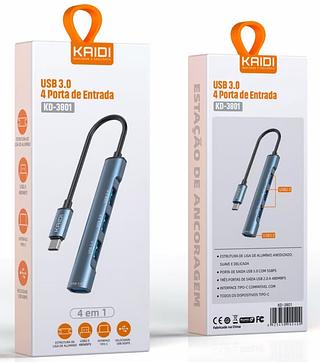 Hub 4Em 1 Ugreen Usb-c Para 4*usb 3.0–Kaidi