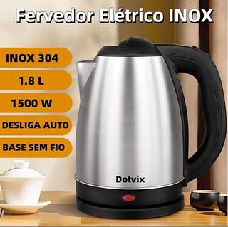 ￼Chaleira elétrica de aço inoxidável, 1.8L , /110V, água fervente rápida, desligamento automático