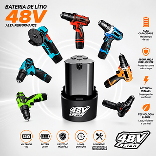 Bateria 48V Li-ion universal de Qualidade