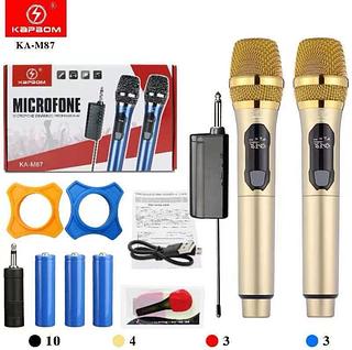 Kit 2 Microfones Sem Fio Recarregavel Com Longo Alcance