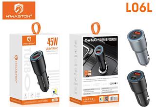 Fonte Carregador carro USB + Tipo-c 45W Hmaston