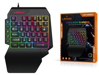 ￼Teclado Gamer Single Hand com uma Mão profissional Prático e Compacto.
