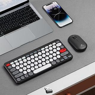￼Conjunto de teclado e mouse sem fio 2.4G portátil, combinação de teclado e mouse sem fio ultrafino Ming