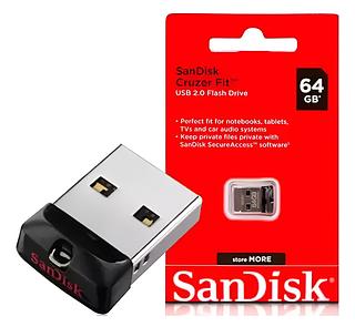 Pendrive Sandisk 64gb Cruzer Fit