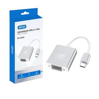 Adaptador Conversor Usb-c 3.1 Type-c Macho Para Vga Fêmea