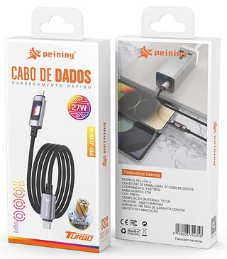 Cabo de Carregamento Premium turbo 27W Tipo-C para iPhone—Super Rapido
