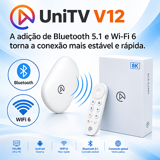 unitv original Tv Box Android V12 4gb Ran 128gd Rom Wifi 6 Bluetooth 5.1 8k