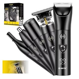 Maquina Barbeador Aparador Pelos 5 EM 1 Barba Cabelo Nariz Orelha Sobrancelha Eletrico Recarregavel—BAMX