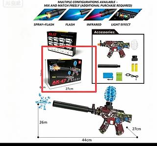￼Arma Rifle Ak-47 Bolinha Gel Orbeez Automática Arminha / Bolas Hidrogel Orbeez 7-8 Mm+5000 bolinhas de gel recarregável（sem garatia）