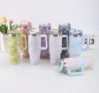 40OZ/1200ML Garrafa Térmica de água com canudo Tumbler Copo Isolado De Aço Inoxidável Para Carros