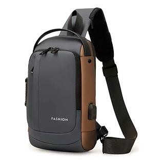 ￼Bolsa Masculina Crossbody Anti Furto Impermeável Com Usb