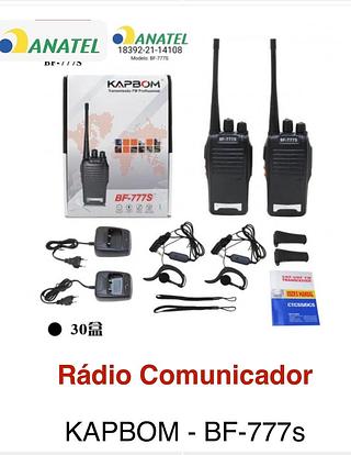 2 Radio Comunicador Walk Talk Baofeng 777s Alcance 4km Fone