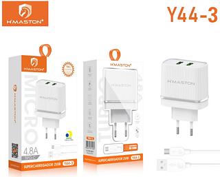 Carregador Completo Turbo type-c Rápido H'maston 2 Usb 4.8A