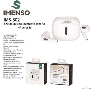 FONE DE OUVIDO BLUETOOTH SEM FIO IMENSO BUDS ENJOY ORIGINAL 5.4 300Mah Ipx4